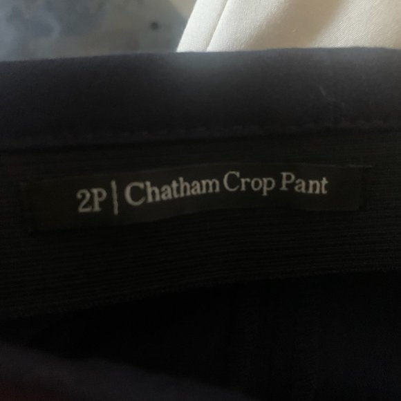 NWT TALBOTS CHATHAM STRETCH SLIM LEG CROP PANTS NAVY 2P (PETITE) - Picture 7 of 9